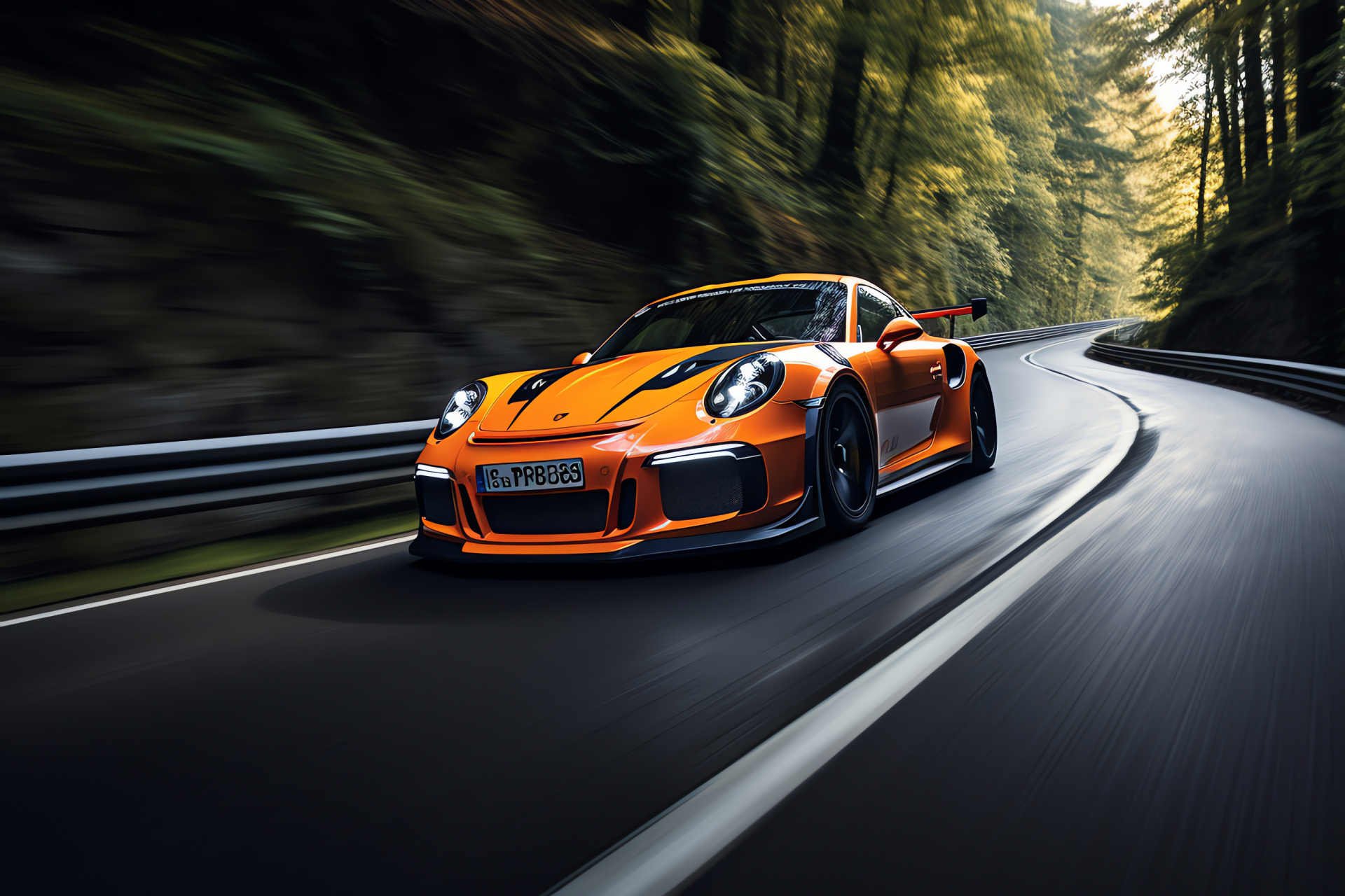 Porsche GT3 RS, Nrburgring track, Racing aerodynamics, Precision handling, High-speed sports car, HD Desktop Image