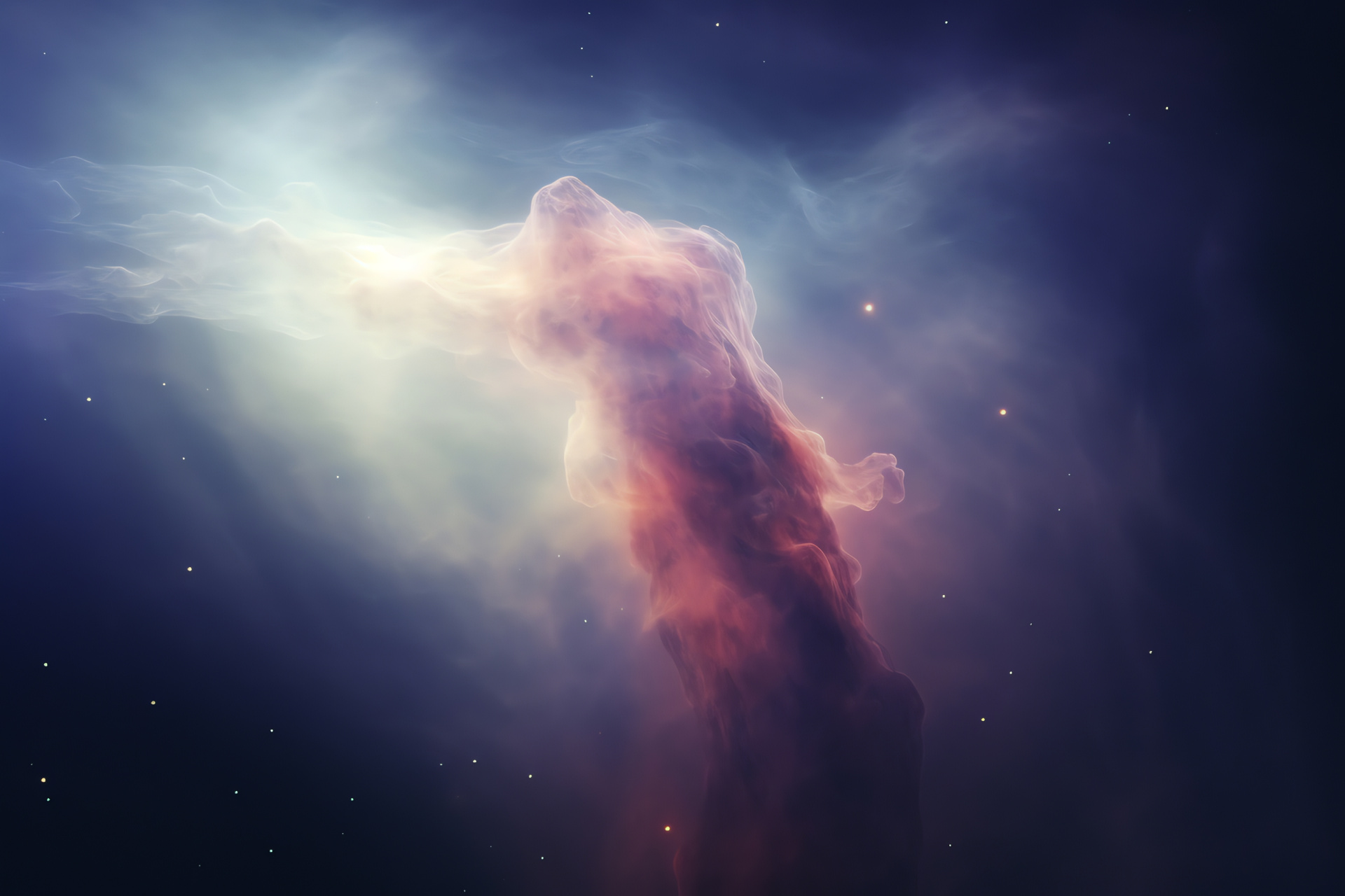 Witch Head Nebula, Space phenomenon, Celestial portrait, Eerily-shaped nebula, Cosmic silhouette, HD Desktop Wallpaper