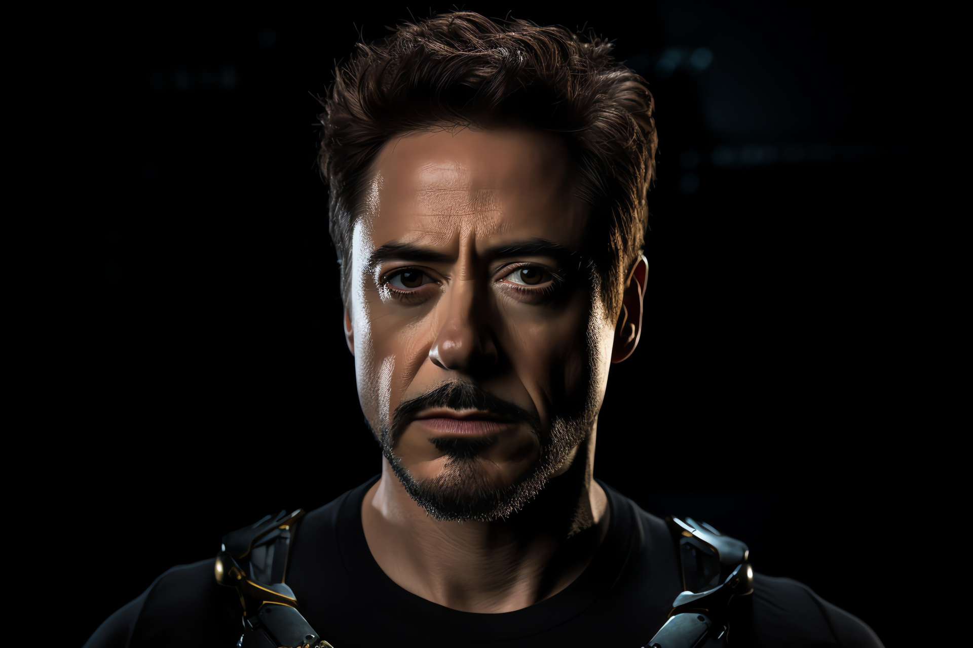 Robert Downey Jr, Marvel character, Superhero resolve, Iconic suit, Cinematic hero, HD Desktop Wallpaper