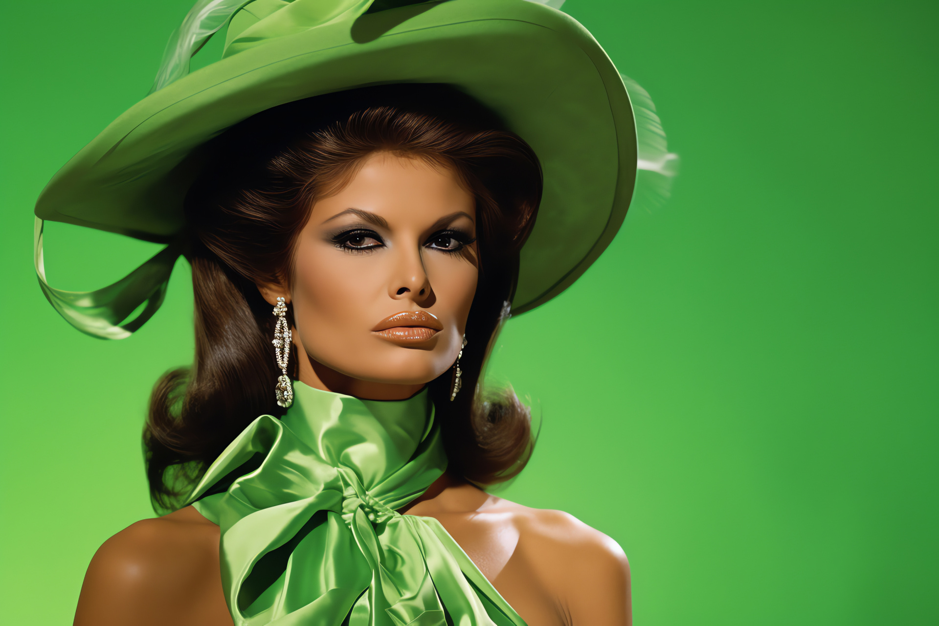 Vivacious Raquel Welch, Cinematic Myra, Film adaptation, Striking eye color, Cheerful expression, HD Desktop Image
