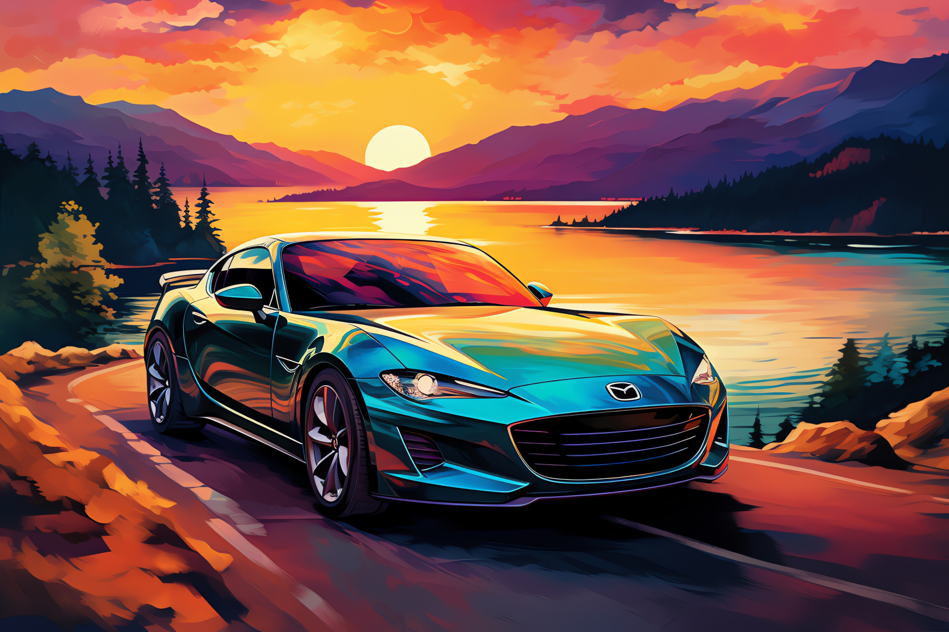Mazda RX8 coastal, Rotary engine car, Japanese sports coupe, Automotive design, Sleek silver exterior, HD Desktop Image