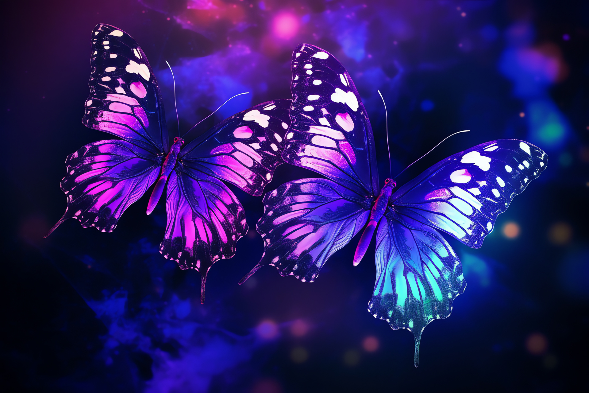 Purple Butterflies, lepidoptera variety, fluttering movement, natural beauty, insect photography, HD Desktop Wallpaper